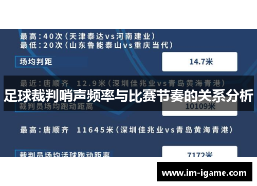 足球裁判哨声频率与比赛节奏的关系分析